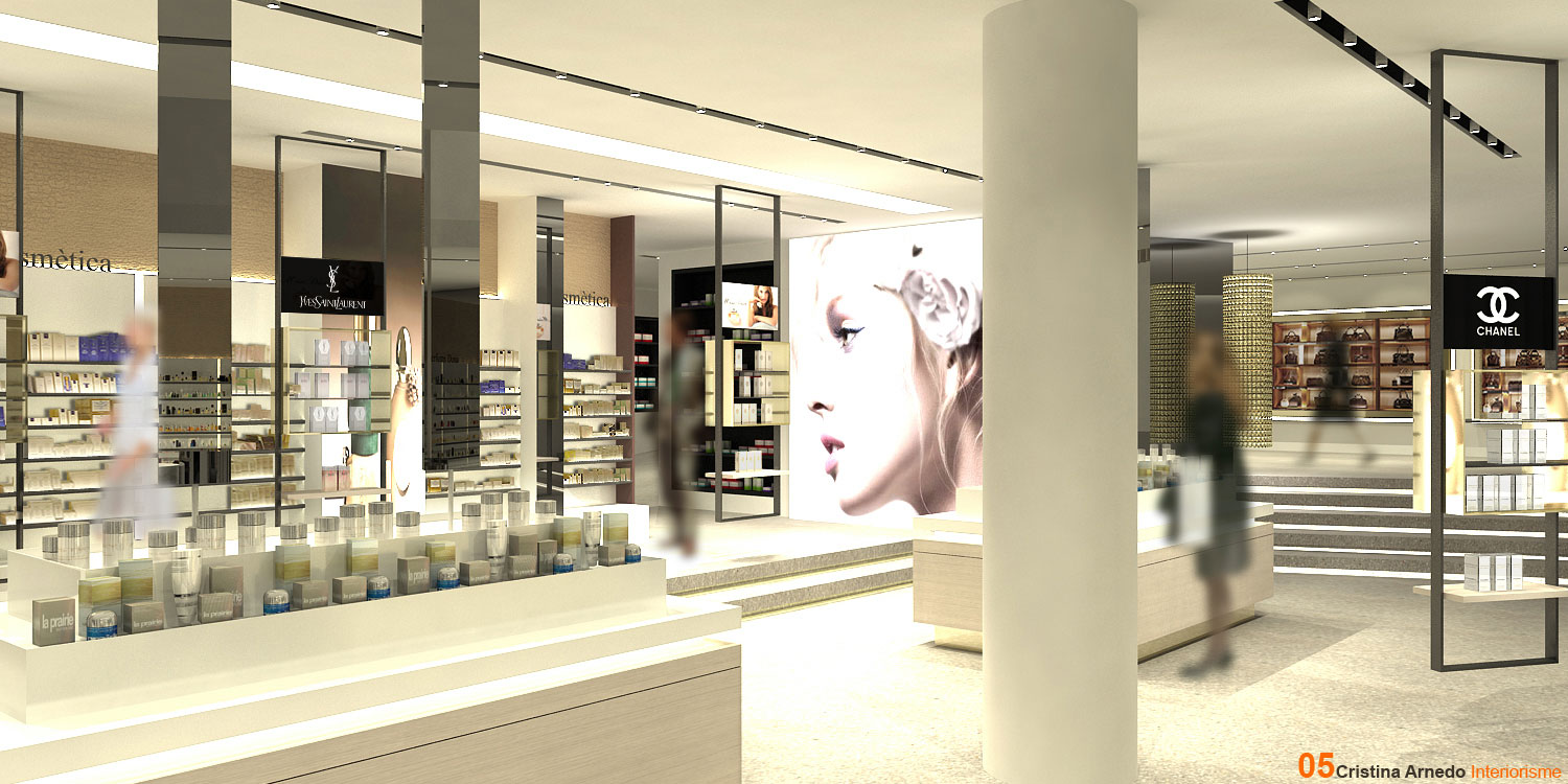 Área de cosmética del nuevo Centro Júlia, en Andorra.