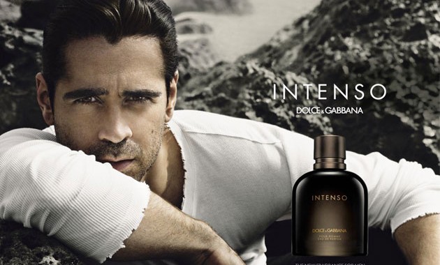 Visual publicitario del perfume masculino Intenso, de Dolce & Gabbana.