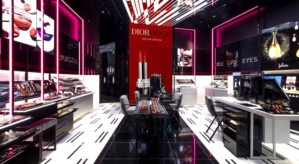 Boutique de maquillaje Dior en Nueva York.