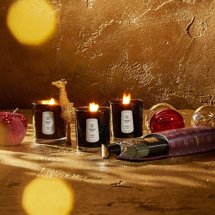 5 ideas de regalos para Navidad súper especiales y diferentes: en la imagen gama de velas de The House of Creed