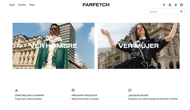 Farfetch vende online moda de lujo desde 2008.