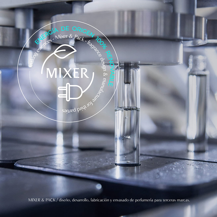 Mixer & Pack emplea energía de origen 100% renovable en la producción de perfumería